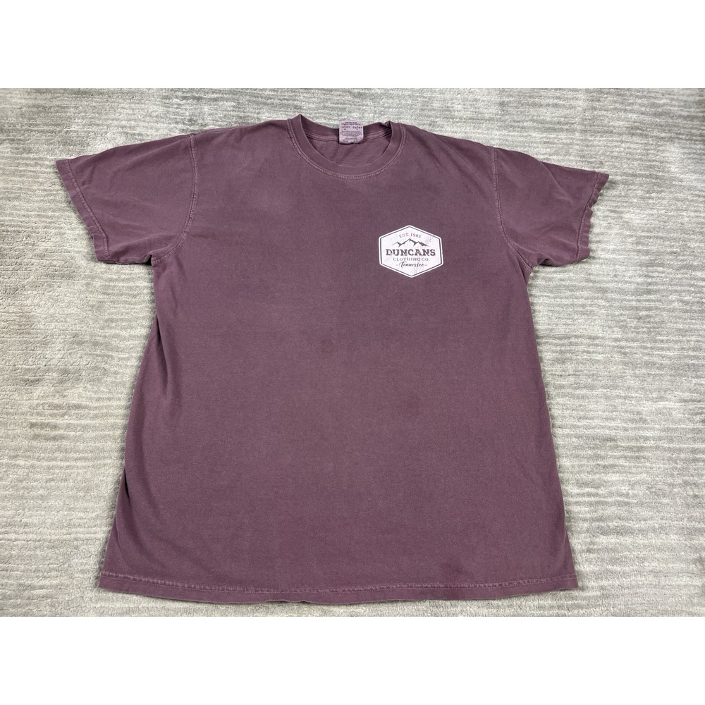 Duncan Clothing‎ Co T-Shirt Mens Large Purple Short Sleeve Tenn USA Cotton